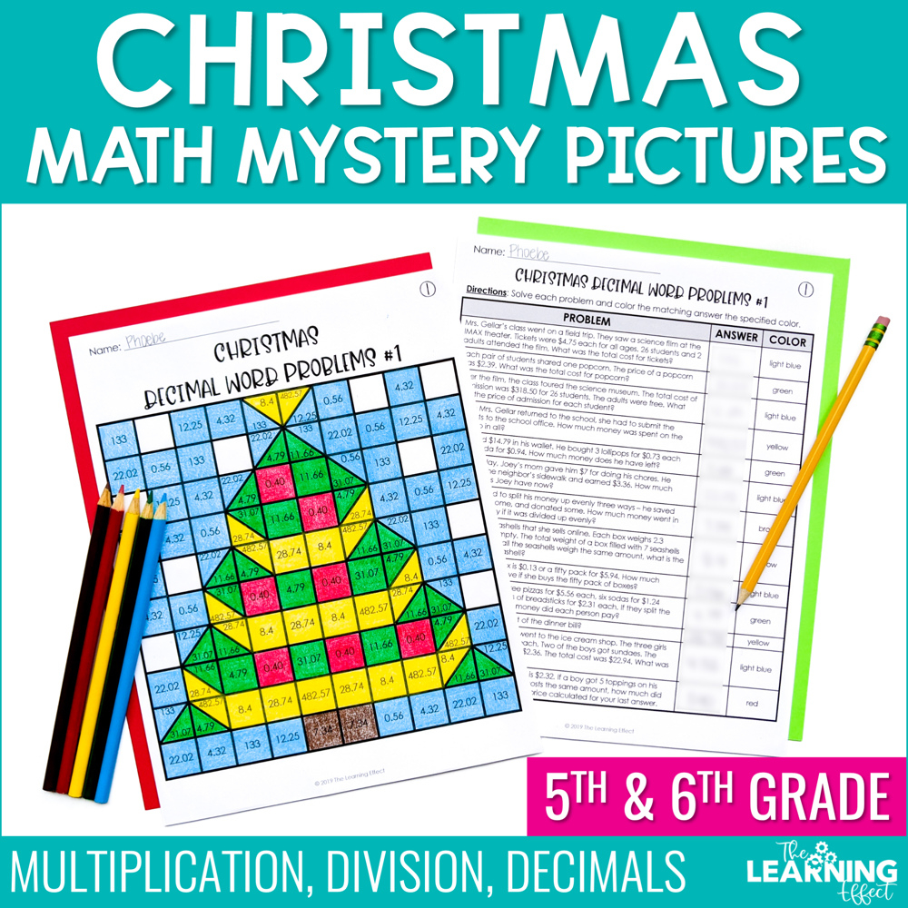 Christmas Math Activities Mystery Picture Worksheets with regard to Christmas Math Hidden Picture Worksheets