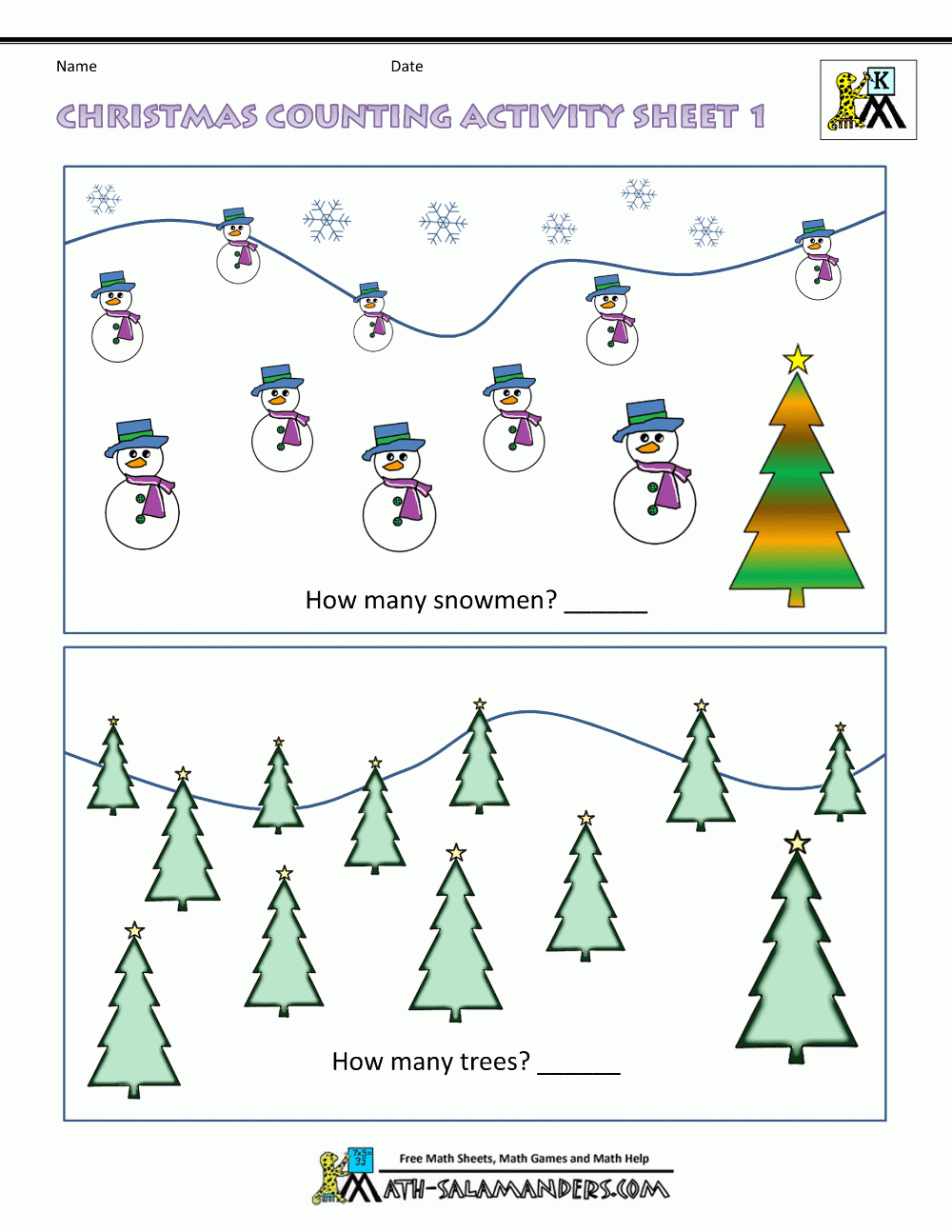 Christmas Math Activities with Christmas Math Worksheets For Elementary Students