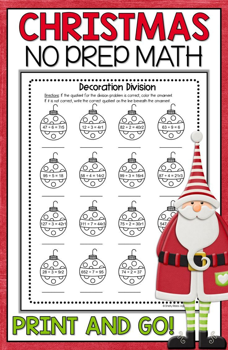 Christmas Math Worksheets | Christmas Multiplication And Division for 6th Grade Math Worksheets Christmas