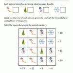 Christmas Math Worksheets For Christmas Math Worksheets Salamander