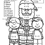 Christmas Math Worksheets For Kindergarten | Christmas Math Activities For Christmas Math Coloring Worksheet