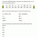 Christmas Math Worksheets (Harder) For Christmas Algebra Math Worksheets