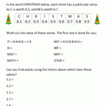 Christmas Math Worksheets (Harder) Throughout 8th Grade Math Christmas Worksheets