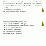 Christmas Math Worksheets (Harder) With Christmas Math Word Problems Worksheets