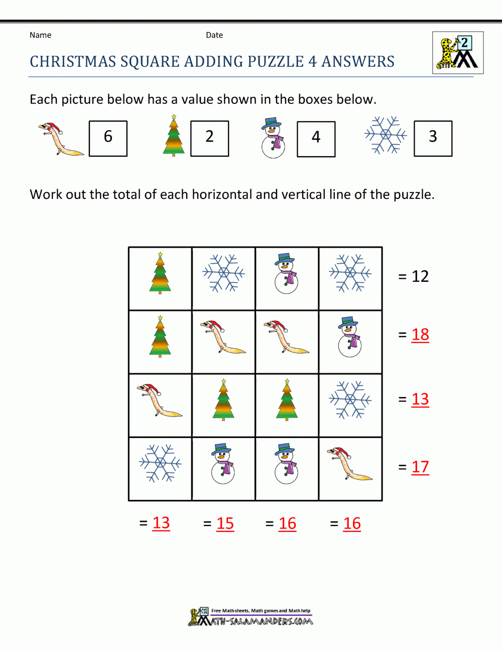 Christmas Math Worksheets inside Christmas Math Worksheets Grade 3