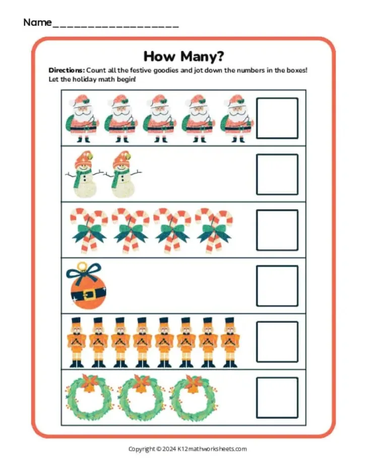 Christmas Math Worksheets 3rd Grade Time