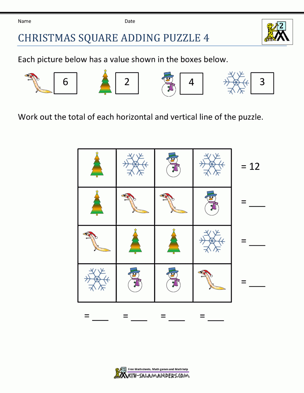 Christmas Math Worksheets regarding Christmas Math Worksheets Algebra