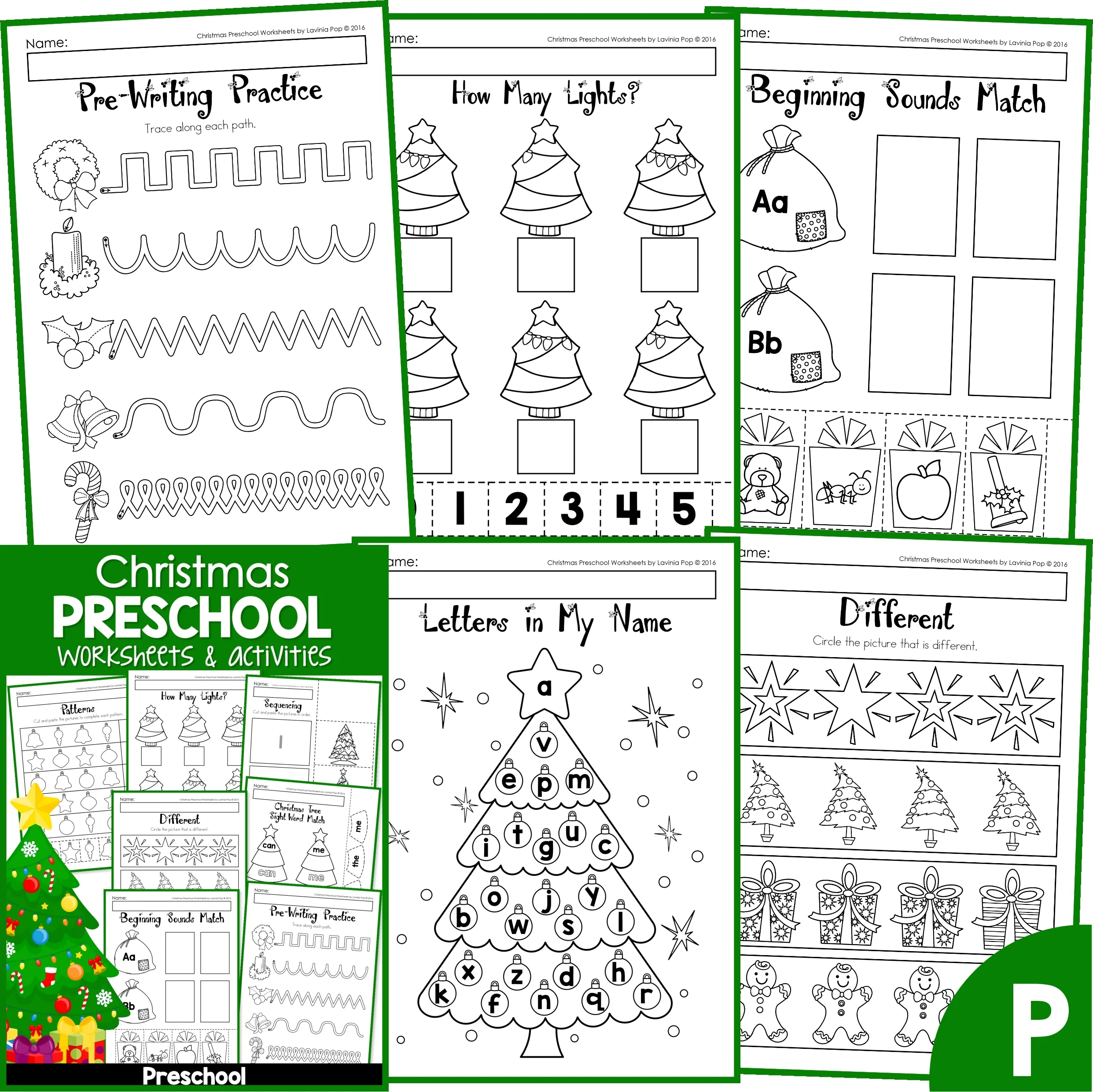 Christmas Preschool Worksheets And Activities No Prep pertaining to Christmas Math Worksheets Preshool