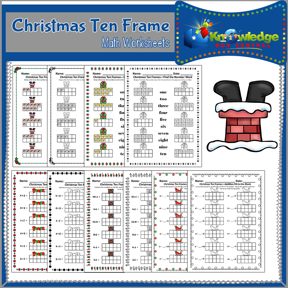 Christmas Ten Frame Math Worksheets - Classful with regard to Activity Village Christmas Math Worksheets