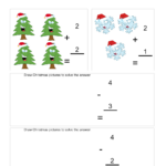 Christmas Worksheets For Kids, Fun Math, Cut And Paste With Regard To Christmas Math Worksheets For Kids