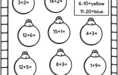 Easy Christmas Math Worksheets - Free! - Kids Activity Zone regarding Christmas 1St Grade Math Coloring Worksheets