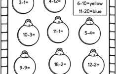 Easy Christmas Math Worksheets - Free! - Kids Activity Zone within Christmas Math Coloring Worksheets 1St Grade