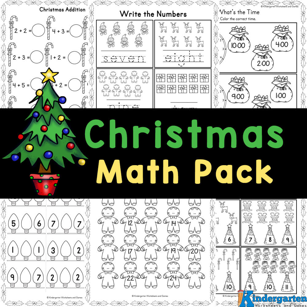 🎄 Free Christmas Math Worksheets For Kindergarten intended for Christmas 1st Grade Math Worksheets