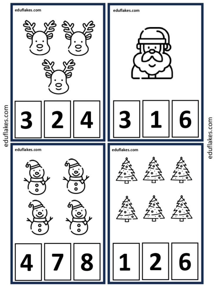 Christmas Math Worksheets For Kindergarten Free