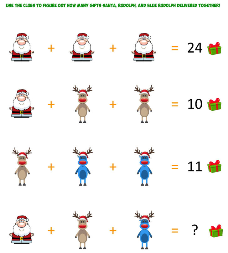 Christmas 5th Grade Math Worksheets