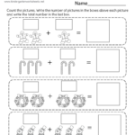 Free Printable Christmas Addition Worksheet Throughout Christmas Math Addition Worksheets For Kindergarten