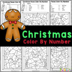 Free Printable Christmas Colornumber Worksheets Regarding Christmas Math Coloring Worksheets 4Th Grade