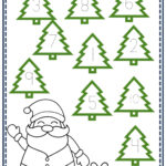 Kindergarten Christmas Free Worksheet Count And Trace Printable With Christmas Math Worksheets Preshool