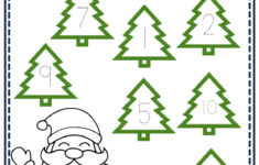 Kindergarten Christmas Free Worksheet Count And Trace Printable within Christmas Math Counting Worksheets