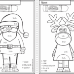 Km Classroom: Free Christmas Colornumber Addition Within 10 For Christmas 1st Grade Math Coloring Worksheets