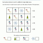 Math Christmas Activities 4Th Grade For 4th Grade Math Worksheets Christmas Theme