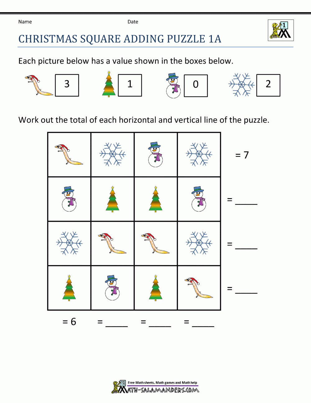 Math Christmas Worksheets First Grade for Christmas Math Worksheets For First Grade