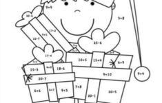 Multiplication Coloring Worksheets Christmas for Christmas Math Coloring Worksheets 3Rd Grade