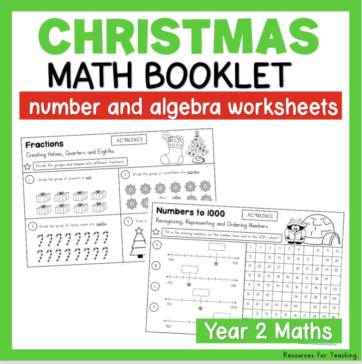 Christmas Math Worksheets Algebra