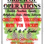 Order Of Operations Christmas Math Packetteach Simple Throughout Christmas Math Worksheets Order Of Operations