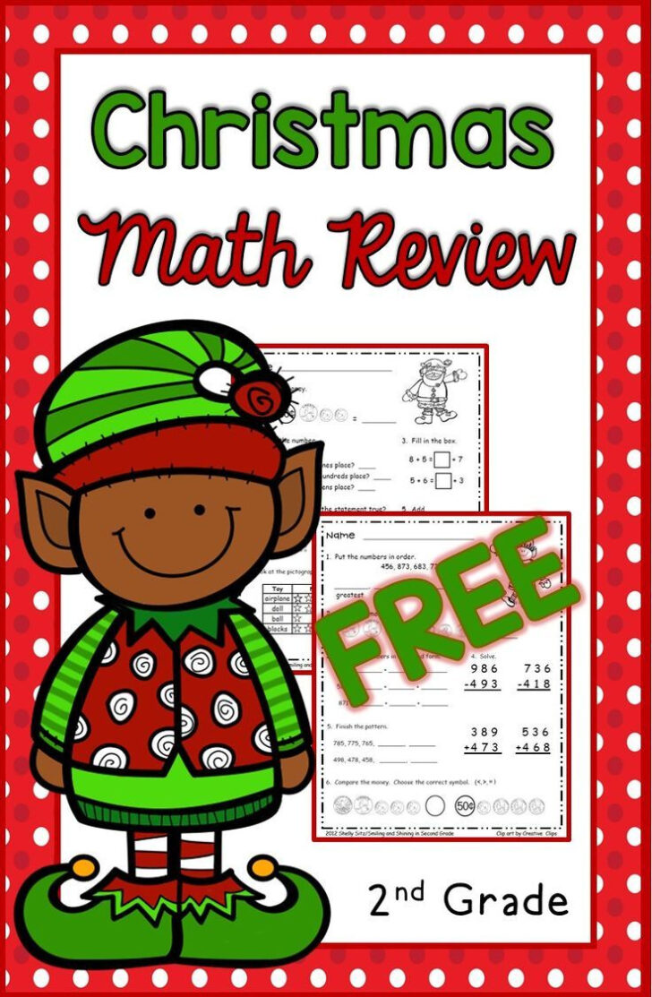 Christmas Math Worksheet Second Grade