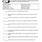 Worksheets For Christmas Math Problems Within Christmas Math Word Problems Worksheets