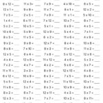 10 Printable Multiplication Worksheets, Fill In The Blanks Inside Multiplication Worksheets To Print