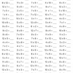 10 Printable Multiplication Worksheets, Fill In The Blanks Intended For Multiplication Facts Worksheet 1 12