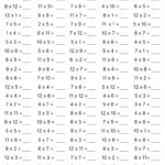 10 Printable Multiplication Worksheets, Fill In The Blanks Throughout Multiplication 1 12 Worksheet