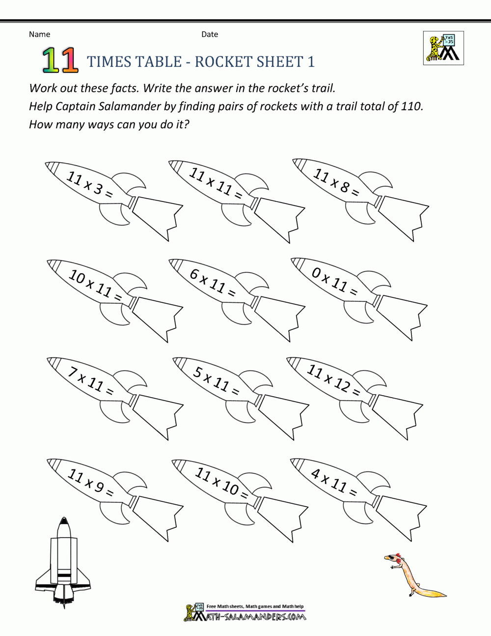11 Times Tables Worksheets regarding 11&amp;#039;S Multiplication Worksheet