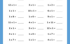 12 Printable Multiplication Worksheets - Times Tables Practice in Multiplication Tables Worksheet Grade 6