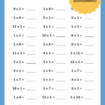 12 Printable Multiplication Worksheets   Times Tables Practice Regarding Live Worksheets Multiplication Grade 3