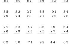 15 Printable Multiplication &amp; Division Worksheets, Fill In The with regard to Multiplication Worksheets Double Digit by Single Digit