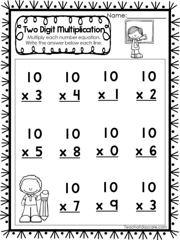 Multiplication For Second Graders Worksheets