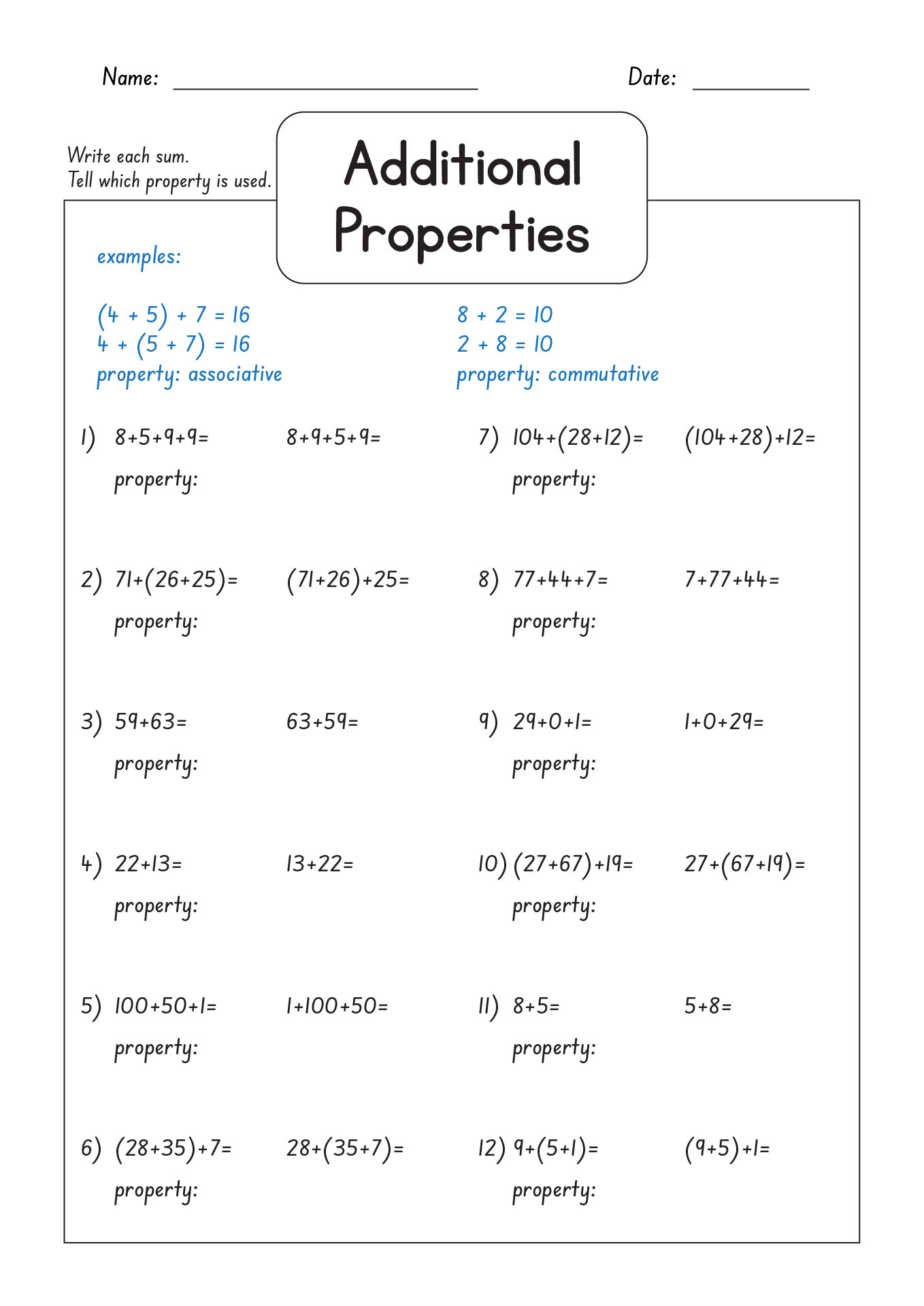 17 3Rd Grade Multiplication Properties Worksheet - Free Pdf At throughout Addition Multiplication Properties Worksheet
