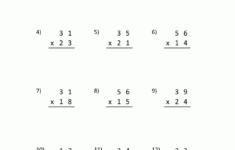 2 Digit Multiplication Worksheet regarding Cross Multiplication Worksheets Printable Free
