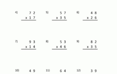 2 Digit Multiplication Worksheet throughout Multiplication Of 2 Digit Numbers Worksheets