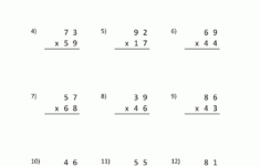 2 Digit Multiplication Worksheet with regard to 2 Digit by 2 Digit Multiplication Worksheets Answers