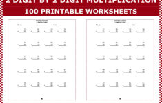 2-Digit Multiplication Worksheets: 100 Pages (Pdf Download) - Etsy regarding Multiplication Worksheets 2&amp;#039;s