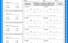 2 Digit1 Digit Multiplication Assessment Worksheets - Expertuition inside 1 And 2 Digit Multiplication Worksheets
