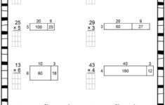 2-Digit1-Digit Multiplication With Area Model Worksheets Math with Multiplication Area Model Worksheet