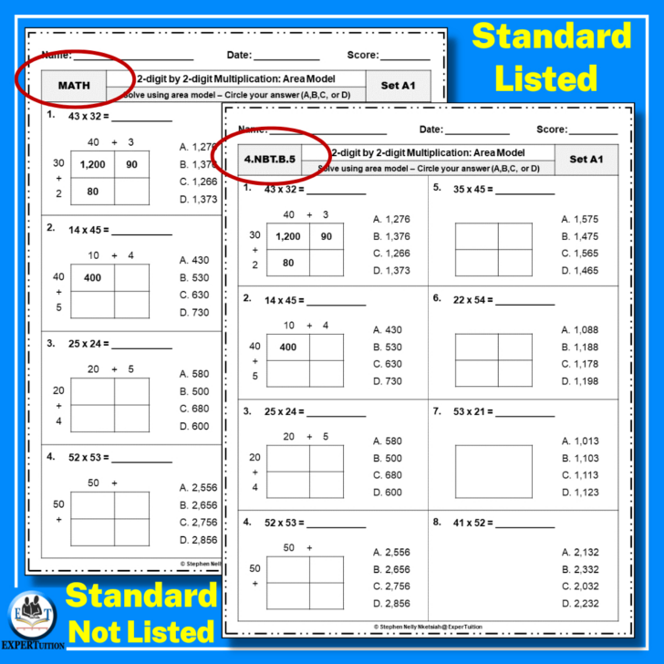 Multiplication Worksheet 2 Digits