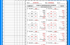 2 Digit2 Digit Area Model Multiplication Worksheets - Expertuition throughout Multiplication Using Area Model Worksheets
