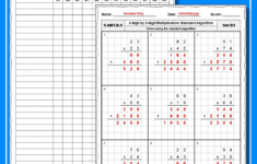 2 Digit2 Digit Standard Algorithm Multiplication Worksheets regarding Standard Algorithm Multiplication Worksheets