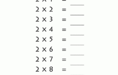 2 Times Table throughout Multiplication Worksheets Times 2